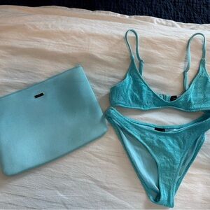 Triangl Swimwear Turquoise Bikini Set
